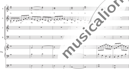 Schäfer, Martina: Halleluja 1 - Solo>Sop/Alt/Ten/Bass+Chor>SATB+OrgmP:4