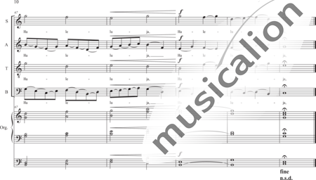 Schäfer, Martina: Halleluja 1 - Solo>Sop/Alt/Ten/Bass+Chor>SATB+OrgmP:9