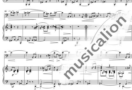 Apollonov, Pyotr: NACHTMUSIK. 4 movements (variations) for cello, piano and tape-NACHTMUSIK. 3rd m - Violoncello+Piano:1