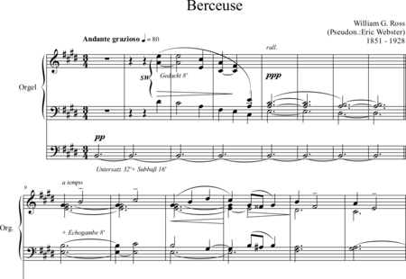 Ross, William G.: Berceuse E-Dur - Orgel>mPed:0