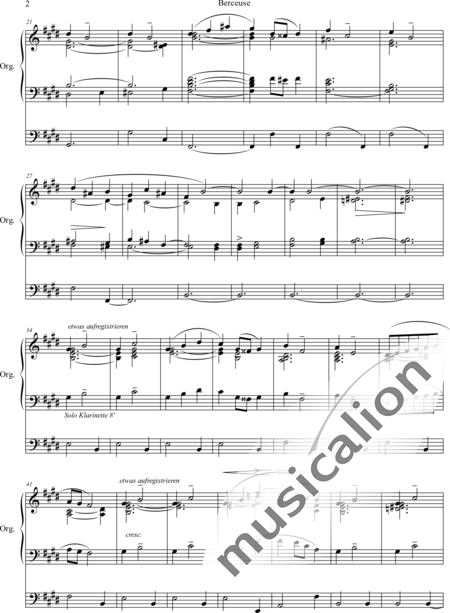 Ross, William G.: Berceuse E-Dur - Orgel>mPed:2