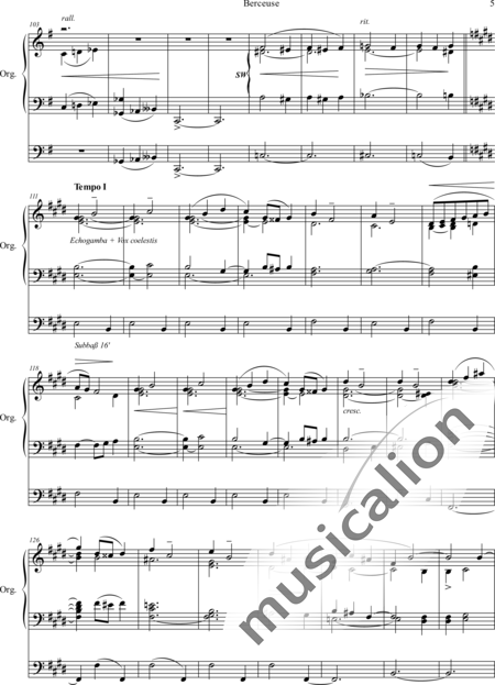 Ross, William G.: Berceuse E-Dur - Orgel>mPed:5