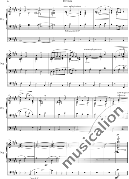 Ross, William G.: Berceuse E-Dur - Orgel>mPed:6