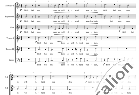 Rheinberger, Josef Gabriel: Abendlied ("Bleib bei uns, denn es will Abend werden") - Chor>SSATTB:0