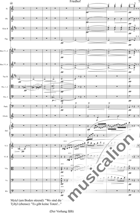Humperdinck, Engelbert: Cemetery (seventh image) - Oboe C+Trumpet B+Harp+Glockenspiel+[HnF4+TbnC3]+[ClB2]+[Vln2]+[BnC2+FlC2]+[Vla+Vlc+Db]+Tmp:7