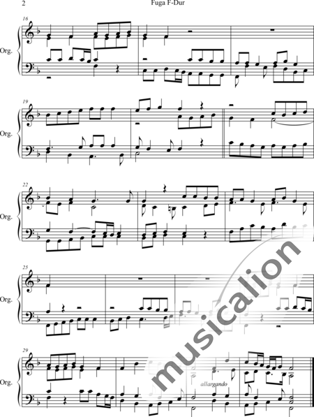 Seeger, Josef : Fuga F-Dur - Orgel:2