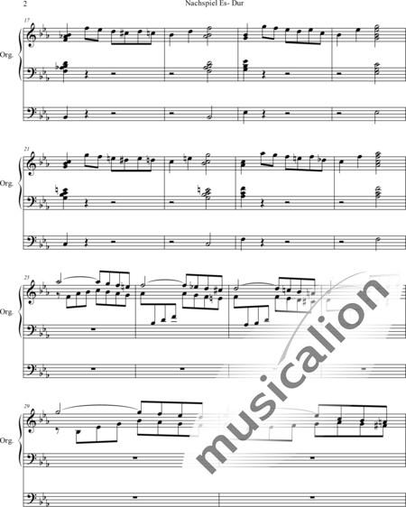 Kern, August: Epilogue E flat major - Órgano>cPed:2