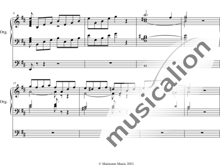 Kern, August: Nachspiel D-Dur - Orgel>mPed:1