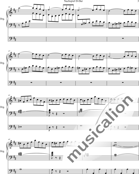 Kern, August: Nachspiel D-Dur - Orgel>mPed:3