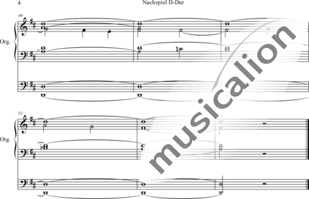 Kern, August: Nachspiel D-Dur - Orgel>mPed:4