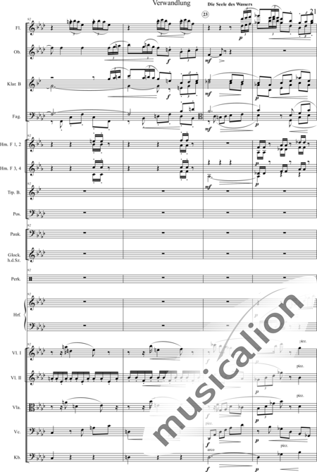 Humperdinck, Engelbert: Transformation (second image) - Harp+[HnF4+TbnC3]+[ClB2]+[Vln2]+[BnC2+FlC2+ObC]+[Vla+Vlc+Db]+[TptB]+[Gs+Perc+Tmp]:21