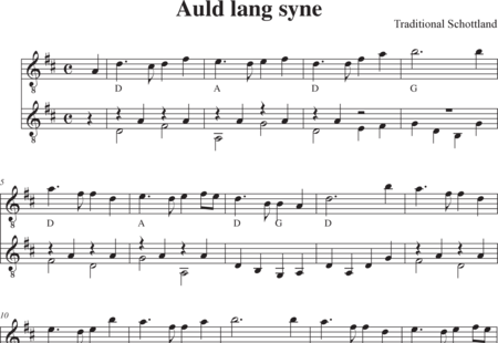 Anonymus, Unknown: Auld Lang Syne - Guitar 2:0