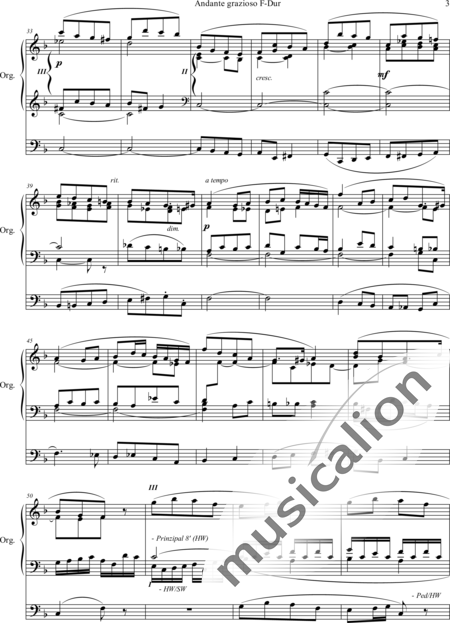 Smart, Henry: Andante grazioso F-major - Órgano>cPed:3