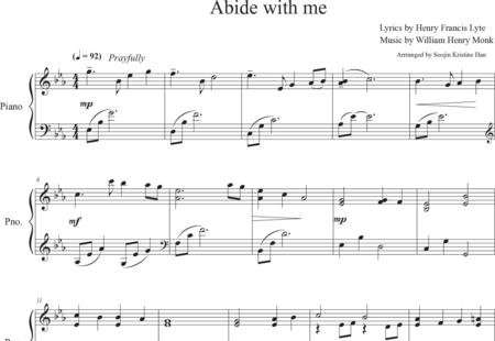 Monk, William Henry: Abide with me - Piano:0