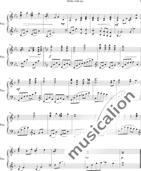 Monk, William Henry: Abide with me - Piano:3