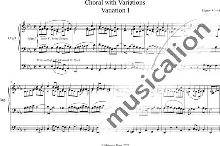 Smart, Henry: Choral with Variations Variation I - Orgel>mPed:0