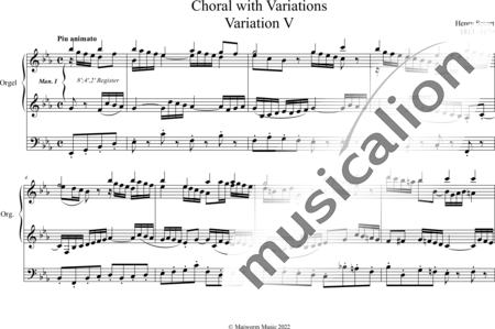 Smart, Henry: Choral with Variations Variation V - Orgel>mPed:0