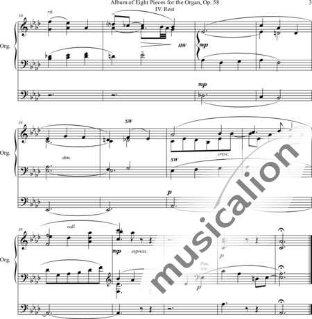 Harwood, Basil: Album of Eight Pieces for the Organ IV. Rest - Organ>wped:3