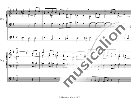 Wedemann, Wilhelm: 2 Little Preludes I. Andante G-major - Órgano>cPed:1