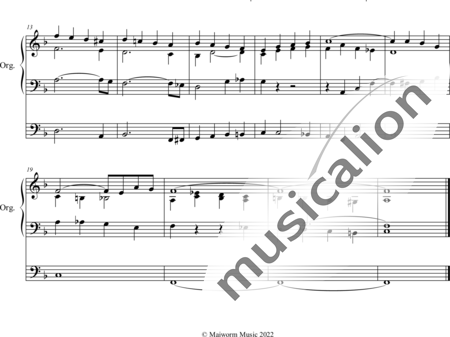 Wedemann, Wilhelm: Two Little Preludes II. Moderato F-major - Órgano>cPed:1