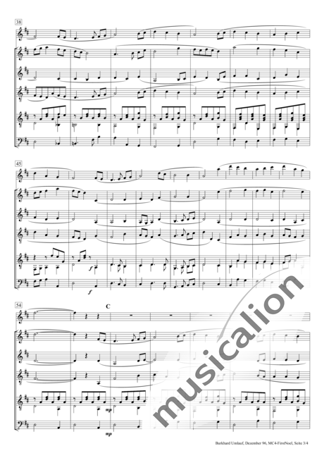 Anónimo, desconocido: The First Noel (Solo/Mand/Guit/B) - Acordeón+[Guit.+Mdl3]+Cb:3