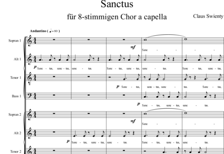 Swienty, Claus: Sactus - Coro>SATB/SATB:0