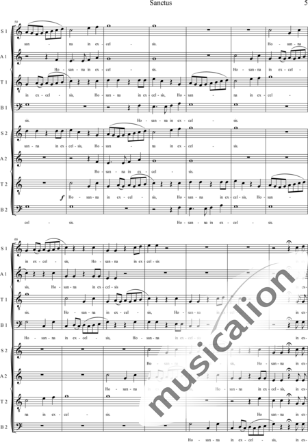 Swienty, Claus: Sactus - Coro>SATB/SATB:5