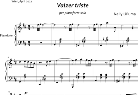 LiPuma, Nelly: Valzer triste - Klavier:0
