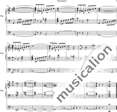 Kern, August: Nachspiel C-Dur (Postlude C-major) - Órgano>cPed:3