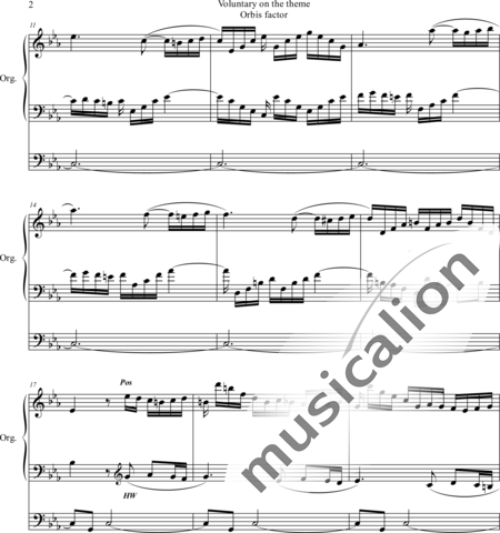 Ould, Gregory: Voluntary on the theme "Orbis factor" - Orgel>mPed:2