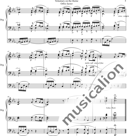 Ould, Gregory: Voluntary on the theme "Orbis factor" - Orgel>mPed:5
