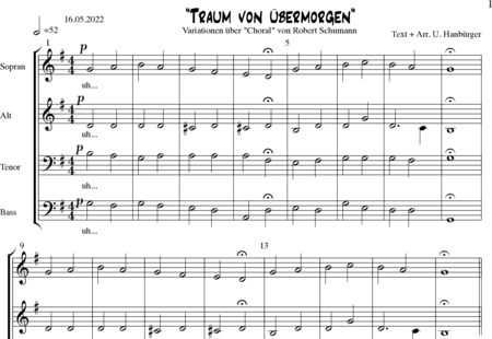 Schumann, Robert: Traum von Übermorgen - Chor>SATB:0