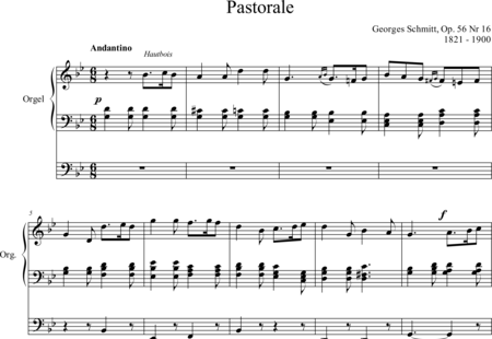 Schmitt, Georges: Pastorale g-moll - Orgel>mPed:0