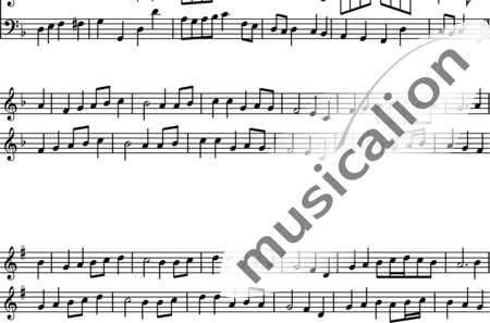 Bach, Johann Sebastian: Ahora descansan todos los bosques (Coral sin texto) - Corno inglés+Clarinete 3:1