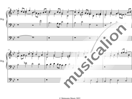 Krieger, Johann: Fuga B-Dur - Orgel>mPed:1