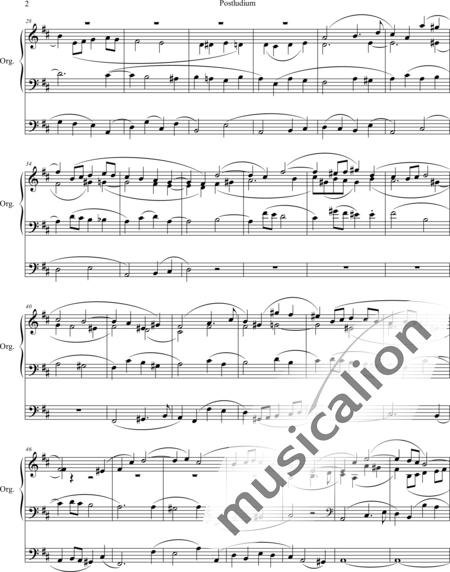Brosig, Moritz: Postludium D-Dur - Orgel>mPed:2