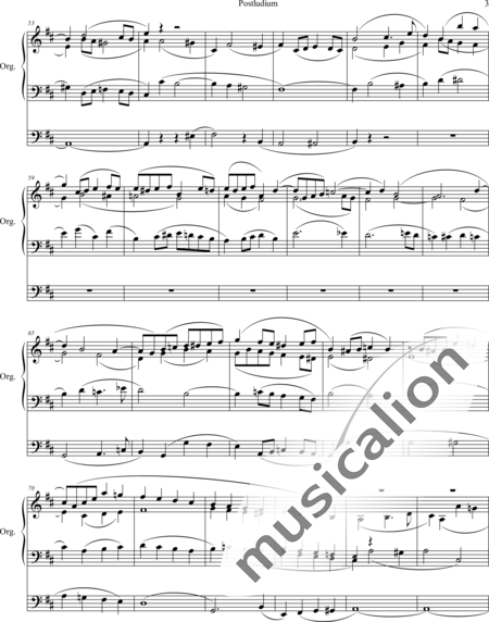 Brosig, Moritz: Postludium D-Dur - Orgel>mPed:3