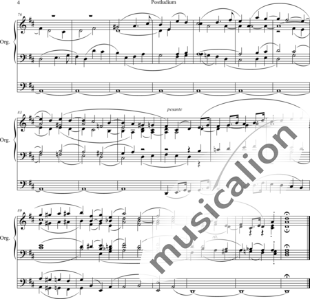Brosig, Moritz: Postludium D-Dur - Orgel>mPed:4