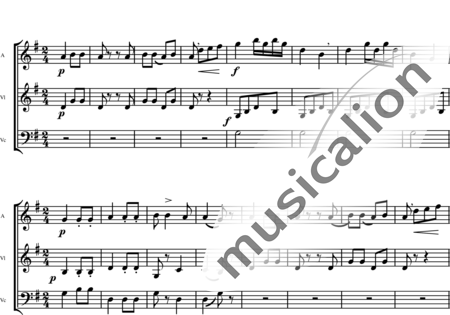 Vanhal (Wanhal), Johann Baptist: Sonatina (arr. flute, violin and violoncello) - Flute+[Vln+Vlc]:1