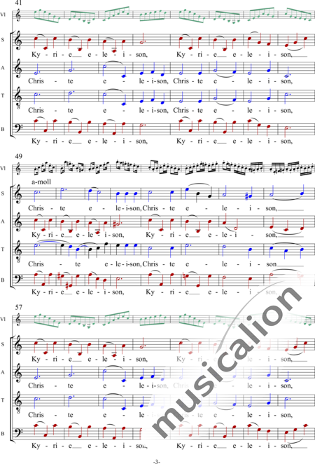 Anonymus, Unbekannt: Kyrie - Chor>SATB+Violine:3