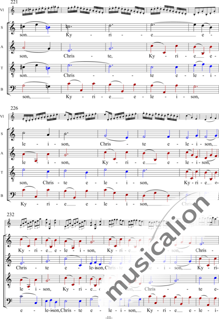 Anonymus, Unbekannt: Kyrie - Chor>SATB+Violine:11