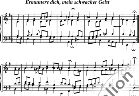 Ermuntere dich, mein schwacher Geist Johann Sebastian Bach Sheet