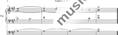Muffat, Georg: Fughetta A-Dur - Orgel>mPed:2