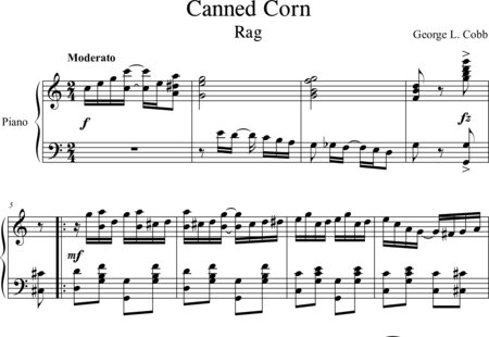 Cobb, George L.: Canned Corn Rag - Piano:0