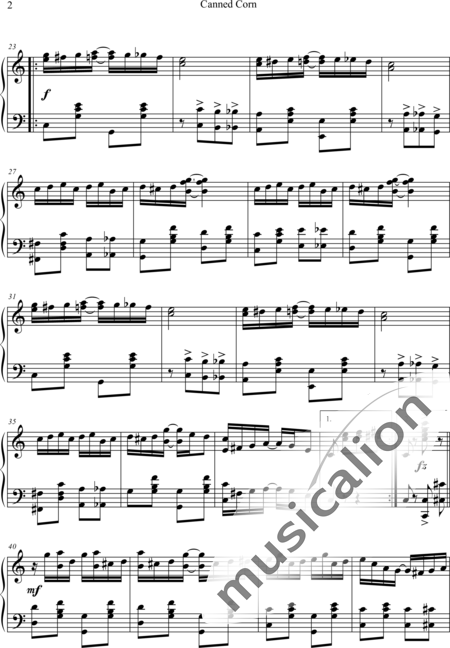 Cobb, George L.: Canned Corn Rag - Piano:2