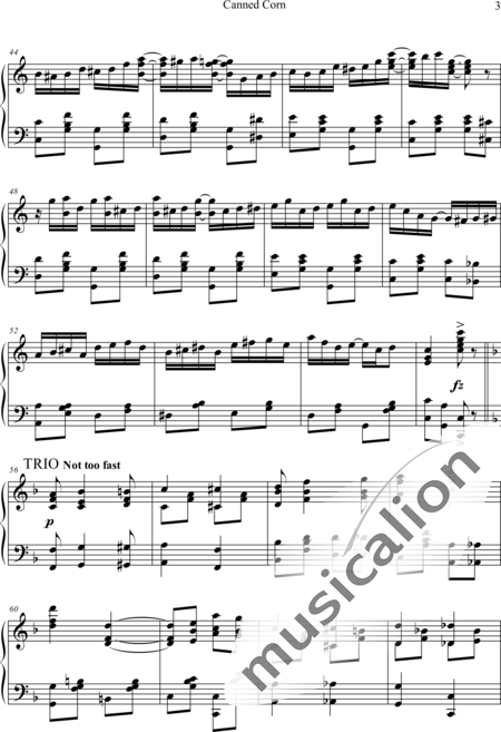 Cobb, George L.: Canned Corn Rag - Piano:3