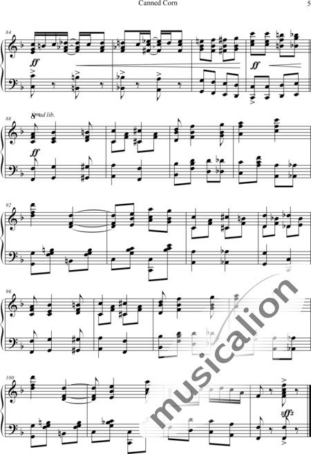 Cobb, George L.: Canned Corn Rag - Piano:5