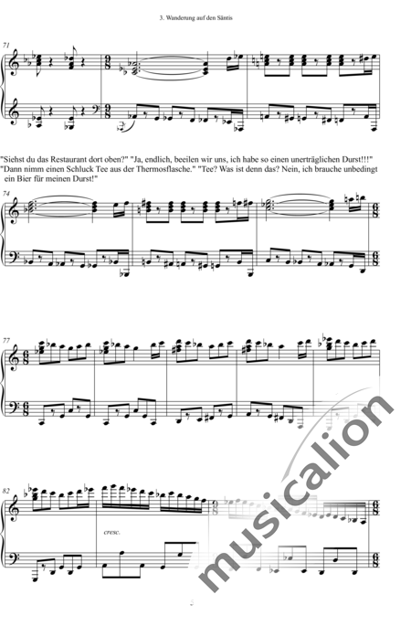 Brodmann, Urs: Wanderung auf den Säntis - Klavier:6