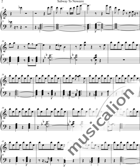 Bucher, Urs: Subway to Noweere - Klavier:2