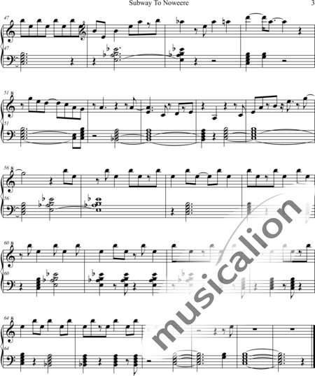 Bucher, Urs: Subway to Noweere - Klavier:3